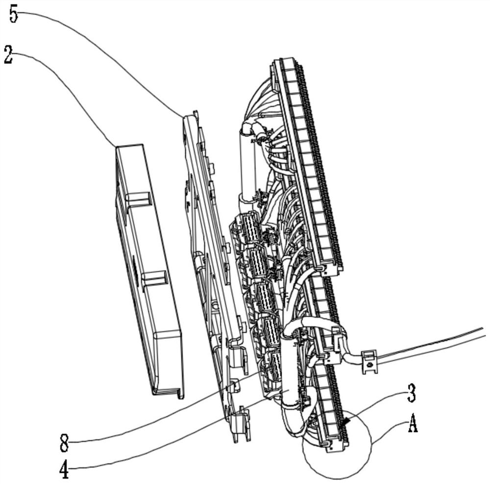 Connection structure of galvanic pile and fuel cell CVM controller and galvanic pile assembly