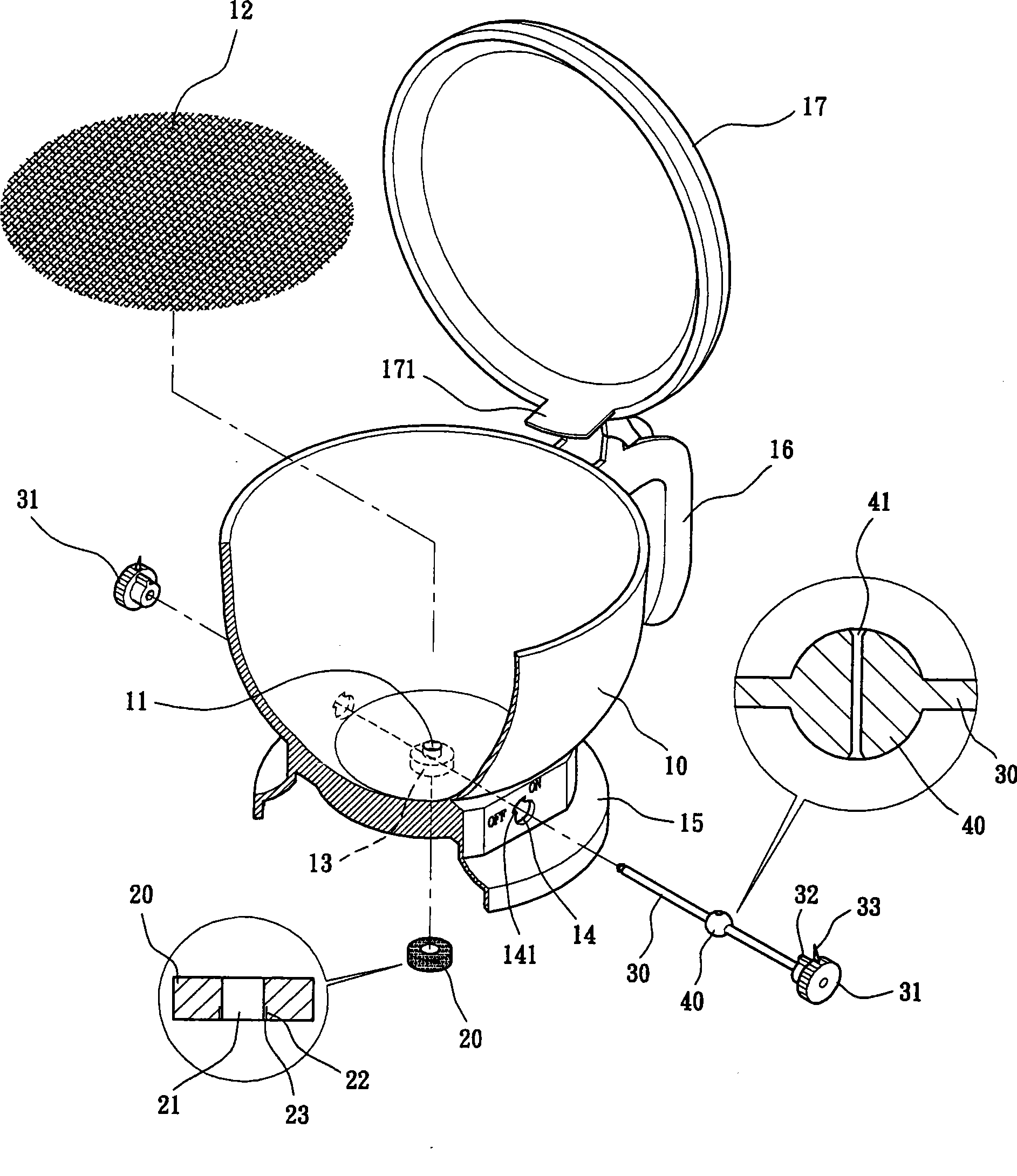 Method for preventing dripping and leaking and employed structure thereof