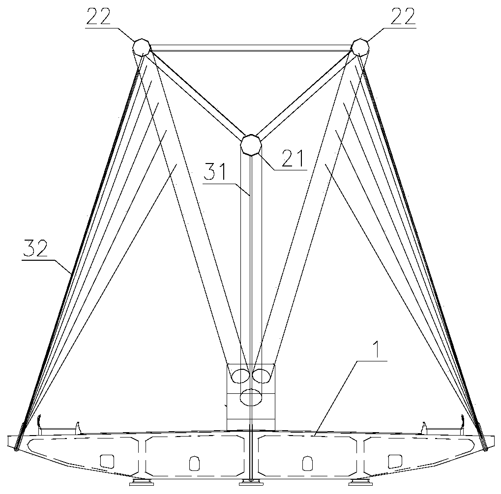 Space special-shaped arch bridge and construction method thereof