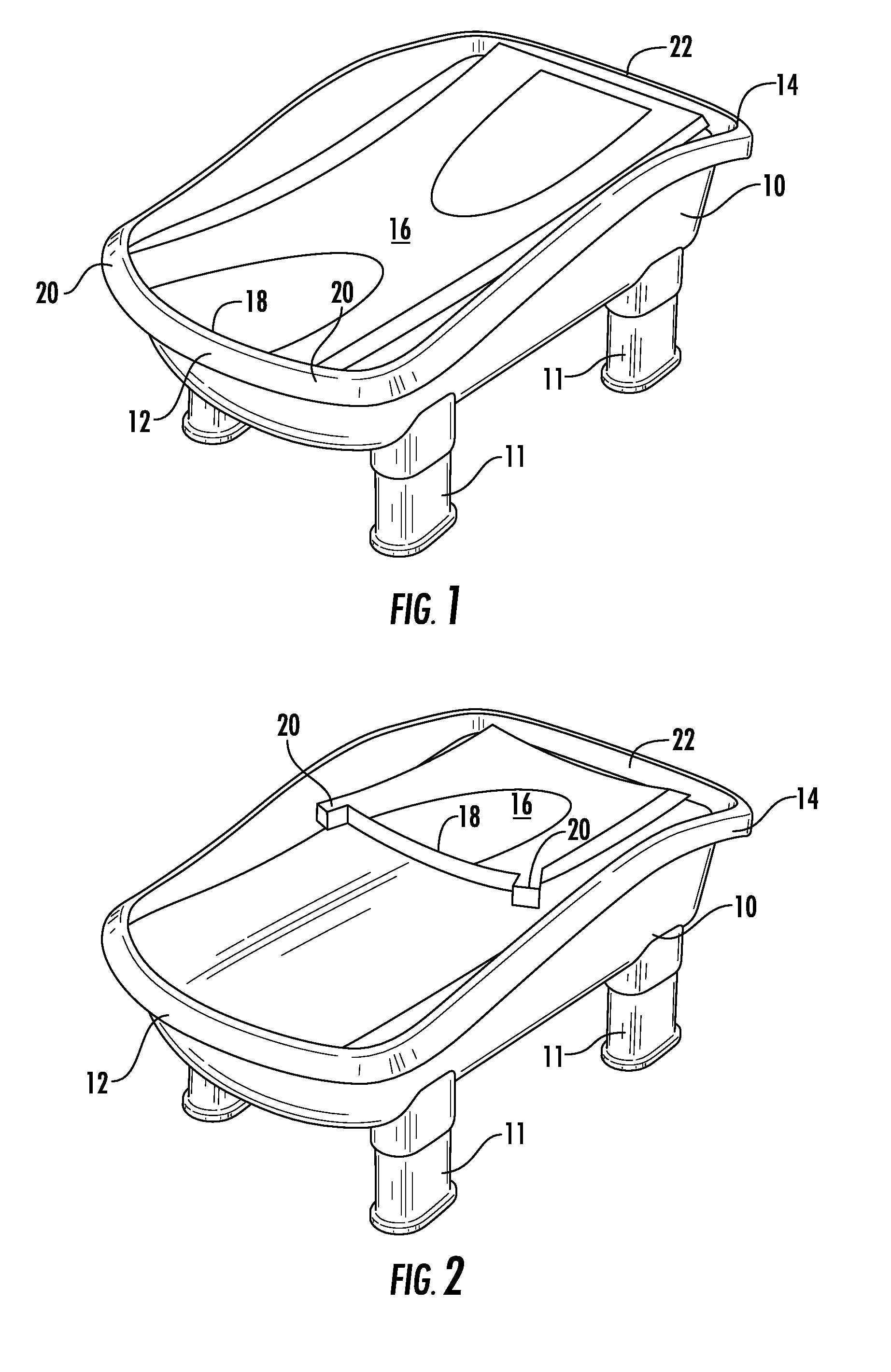 Infant bath with retractable sling