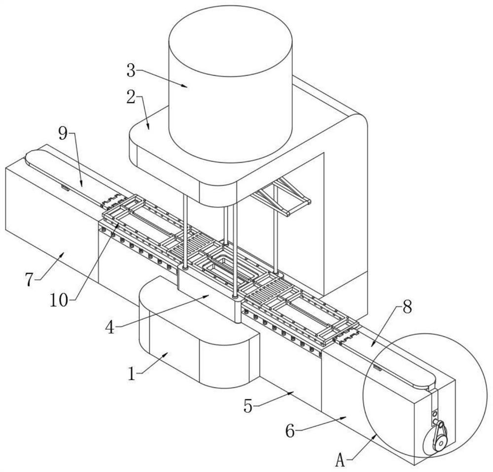 Forming die for processing high-temperature-resistant double-lattice aluminum foil box