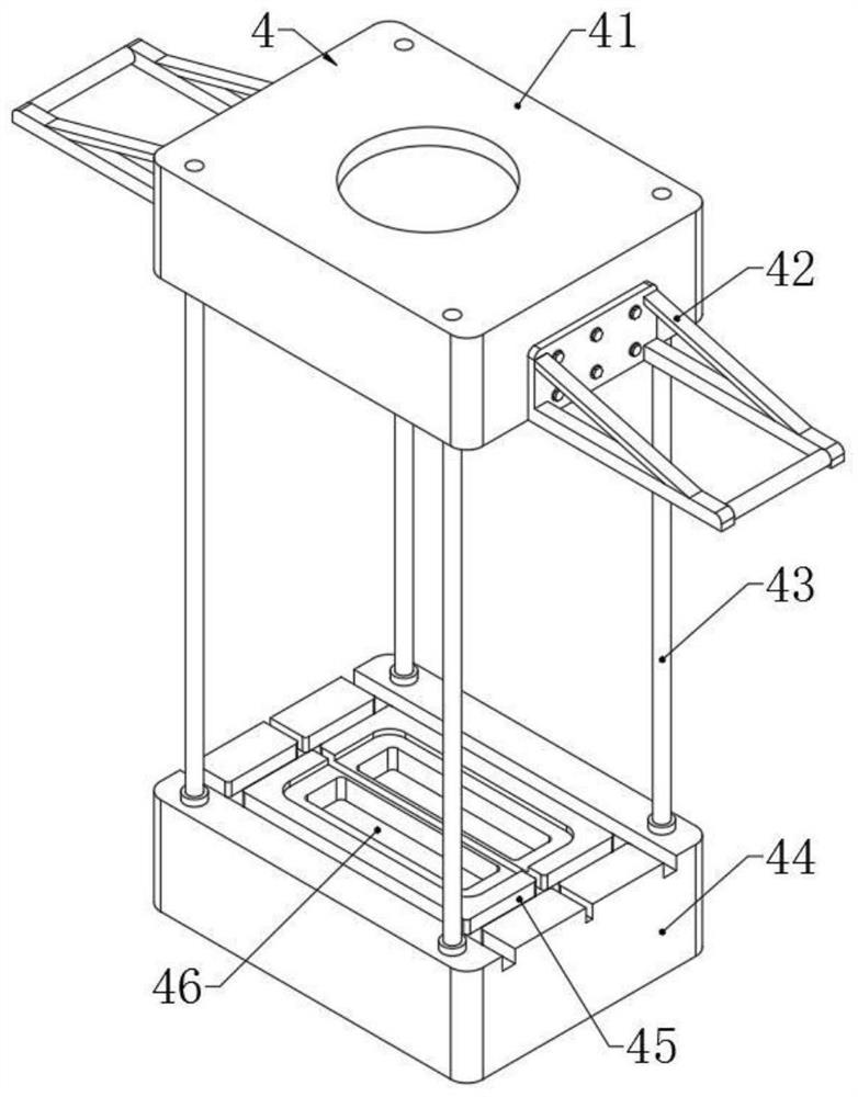 Forming die for processing high-temperature-resistant double-lattice aluminum foil box