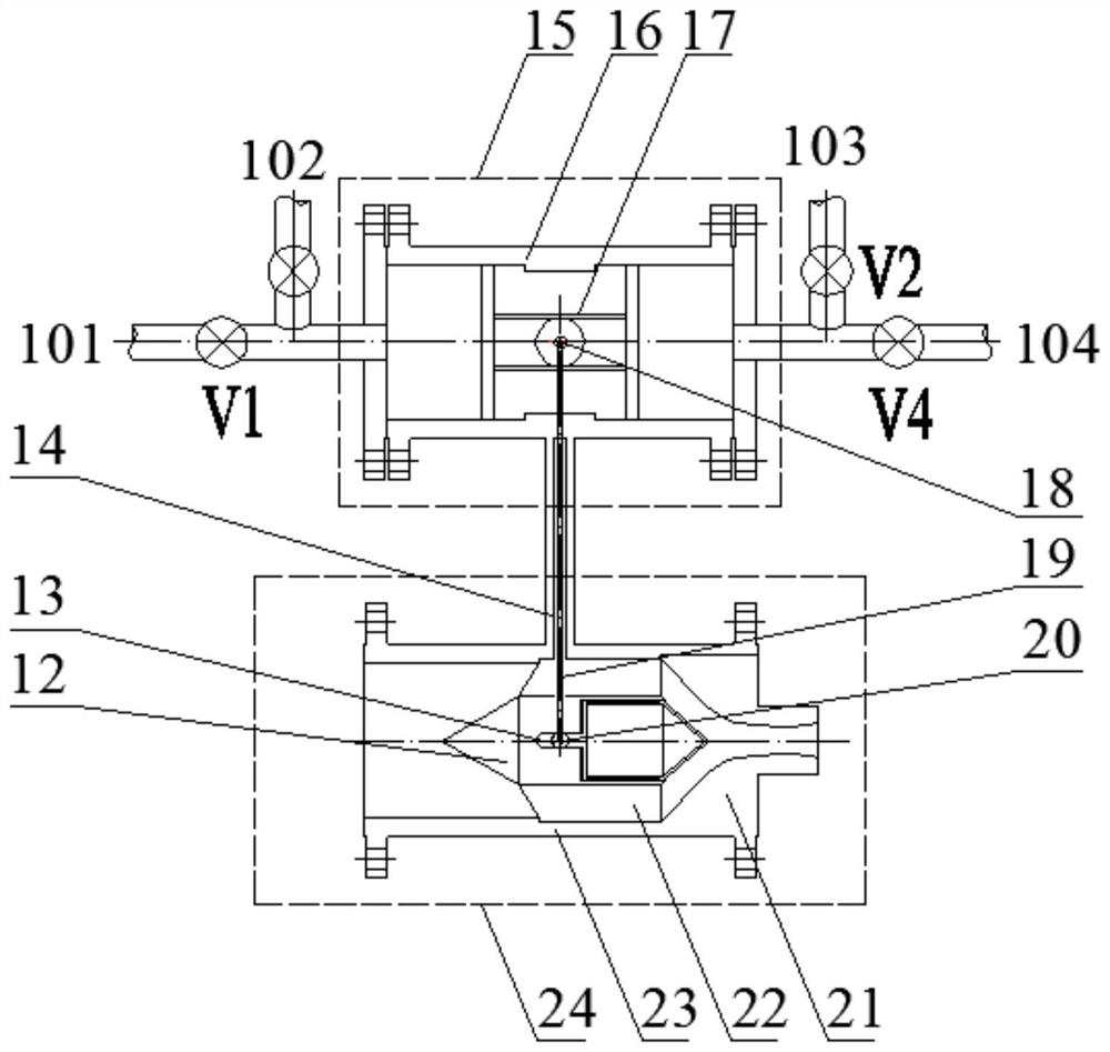 A fast switching valve device and its opening method for wind tunnel application