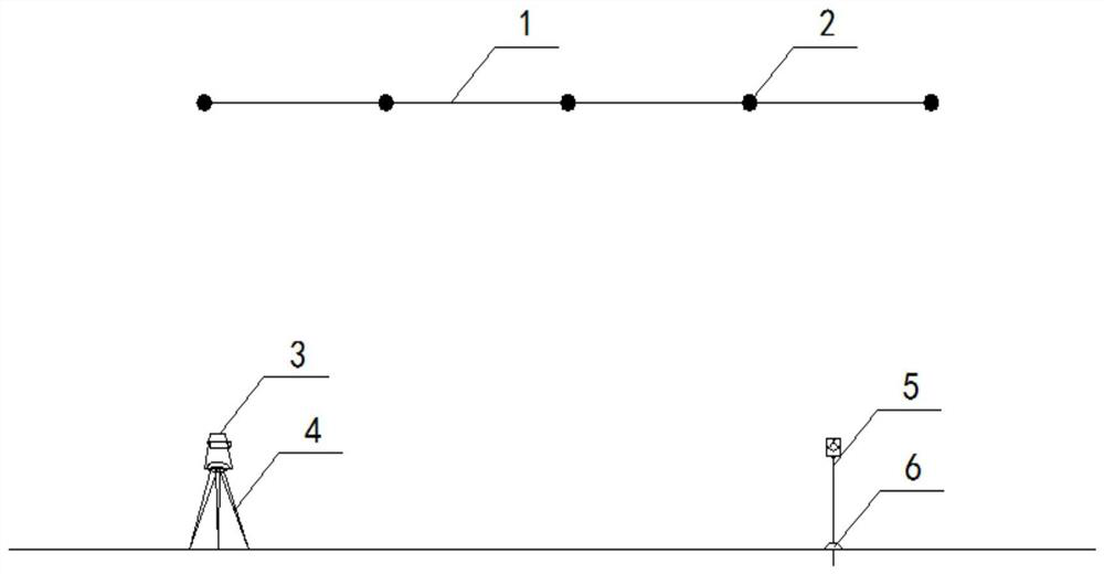 A total station reflector sheet steel beam deflection measurement method