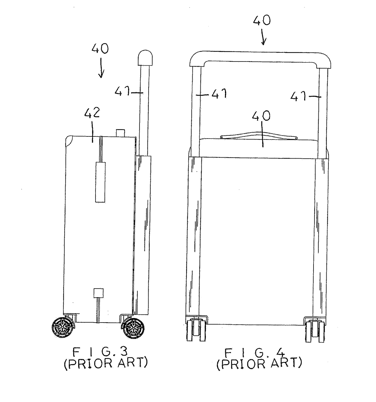 Luggage Containing Handle Assembly in a Cover