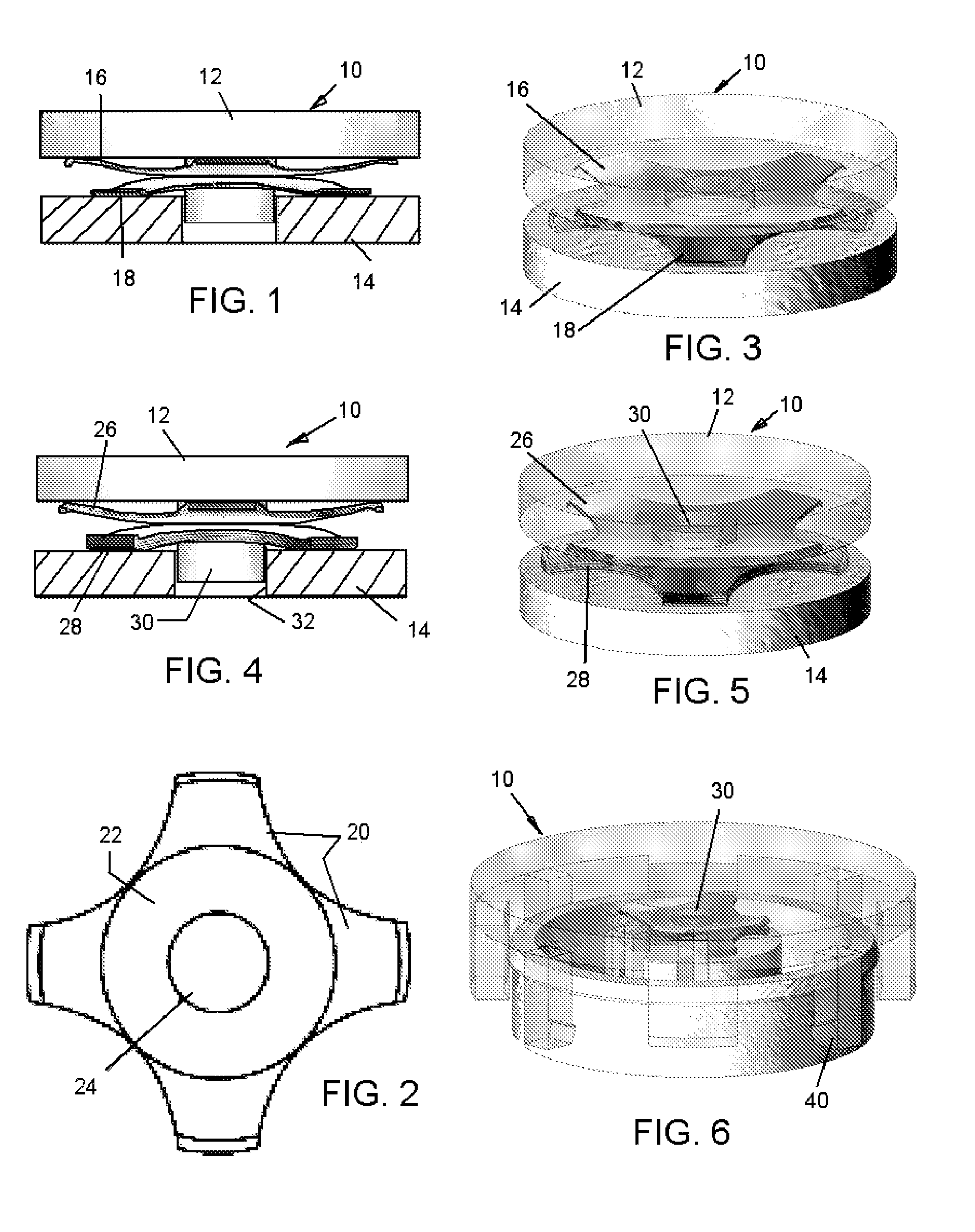 Device for mechanical weight bearing indication with load range capability