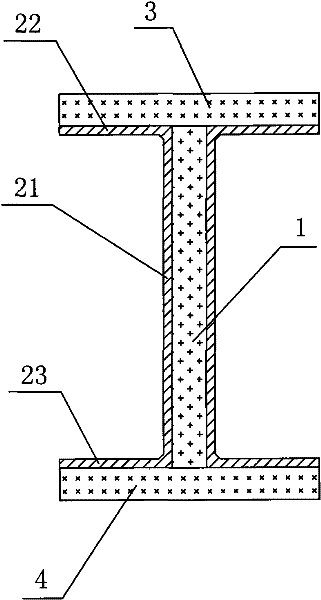 Environment friendly H-shaped combination beam and processing method thereof