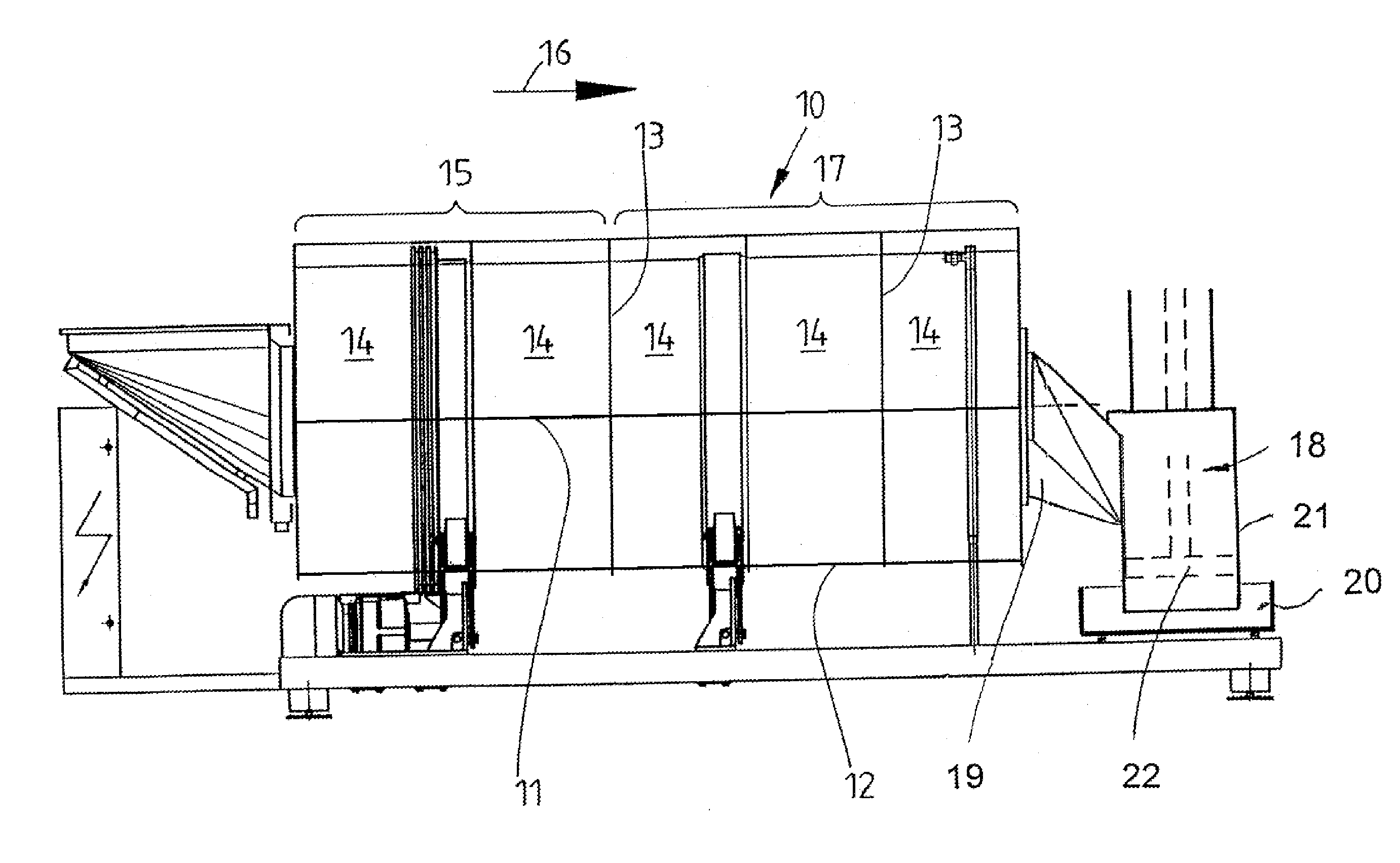 Device for the wet treatment of items to be washed