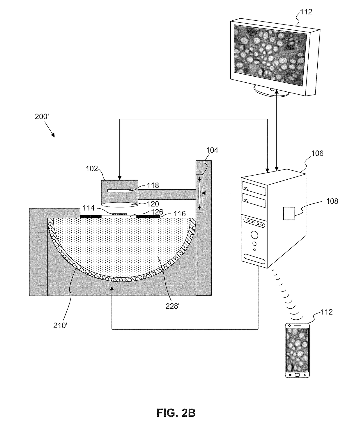 Microscope having a refractive index matching material