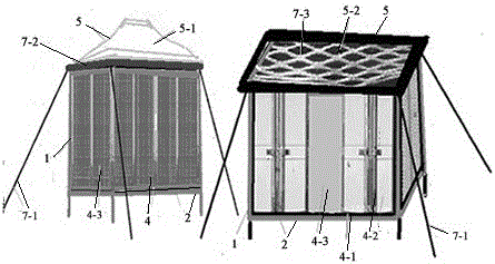 Light type container room suitable for being used in islands and reefs in South China Sea