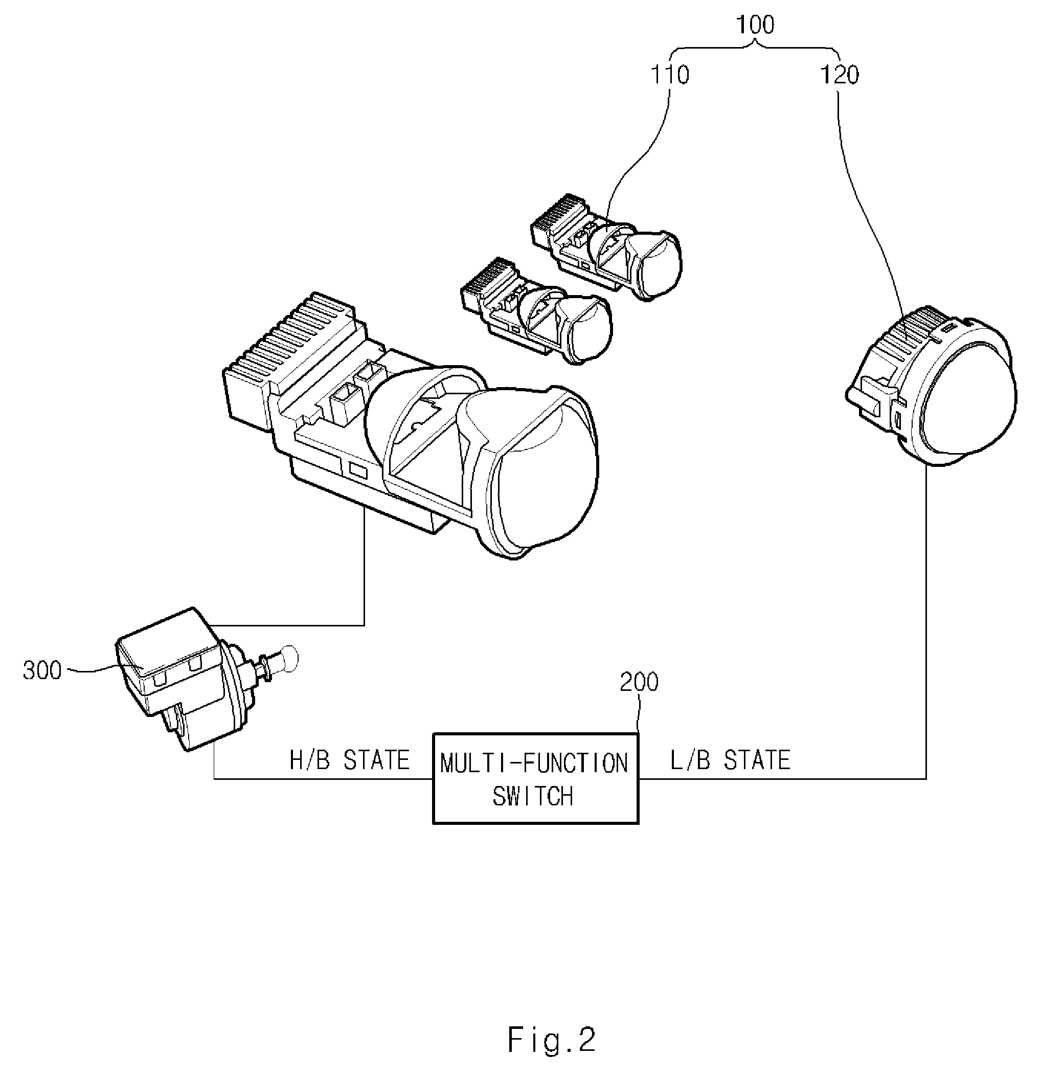Method and apparatus for providing high beam in LED headlamp