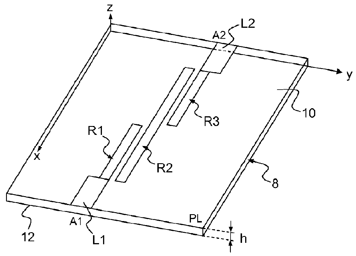 RF planar filter having resonator segments connected by adjustable electrical links