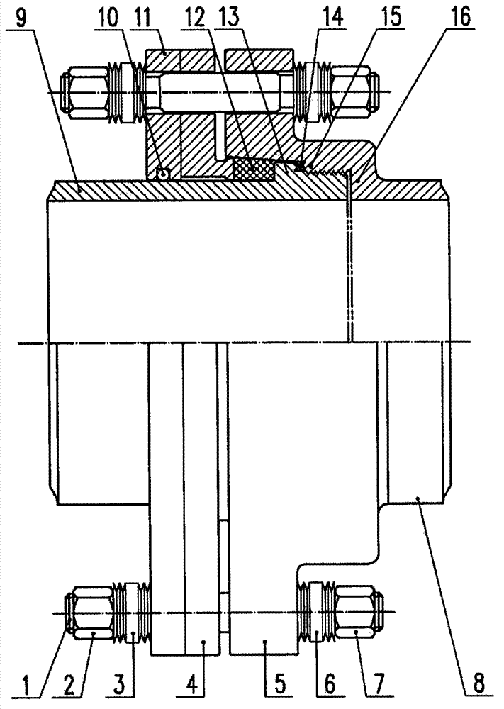 Novel precision-type high-pressure-resistant rotary compensator