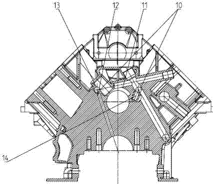 Gantry type diesel engine body