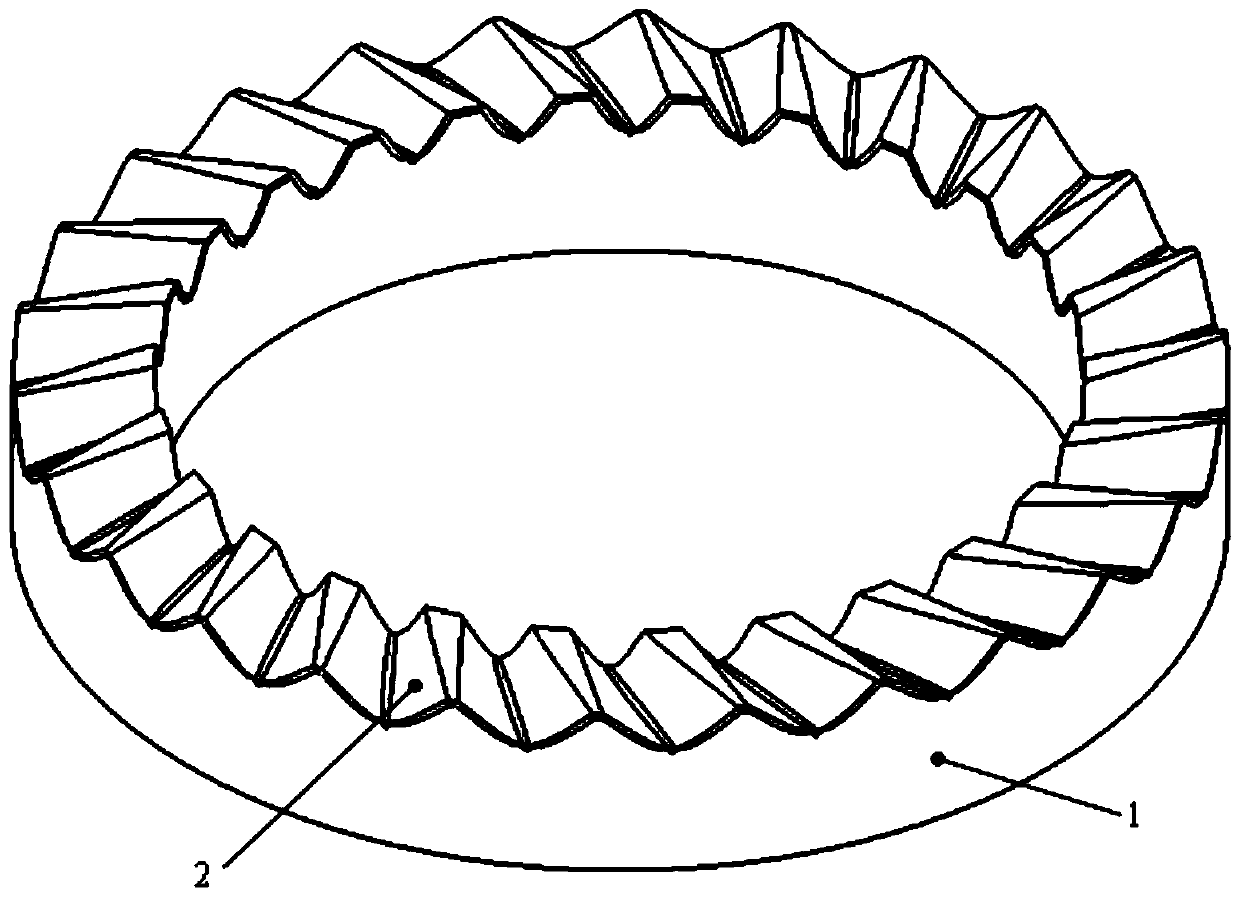 A face gear with layered structure and its realization method