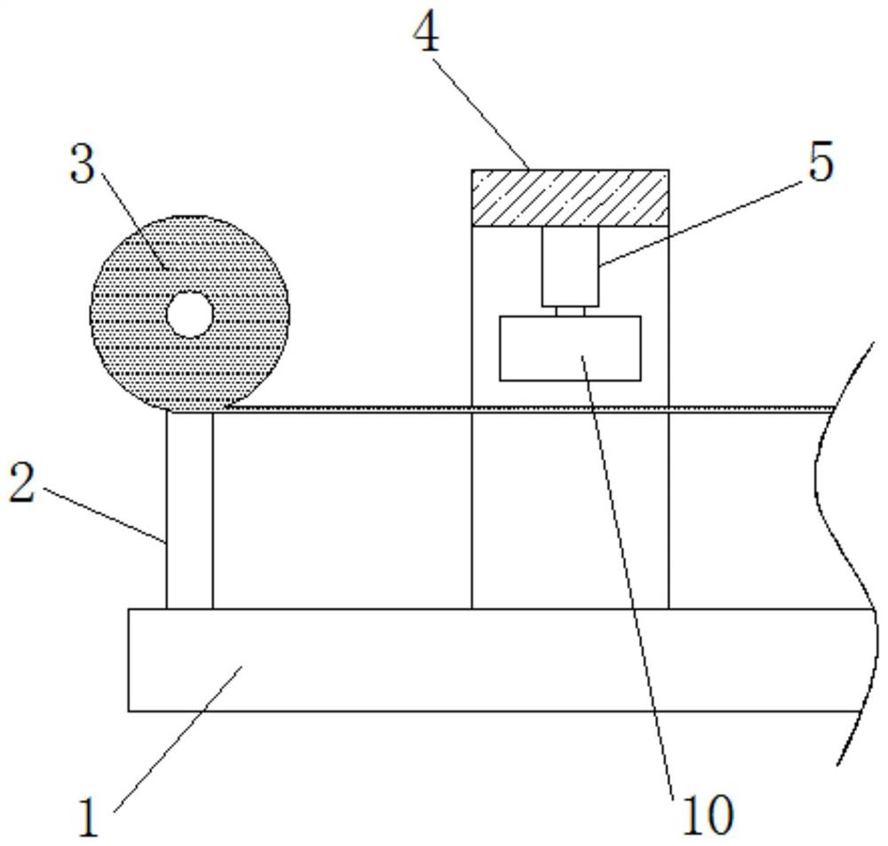 A kind of mask cutting device utilizing thin fibers with large amount of heat shrinkage