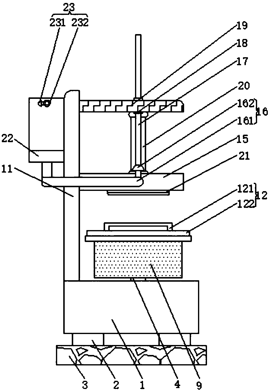 Tooth crushing device facilitating material collecting and used for tooth detection
