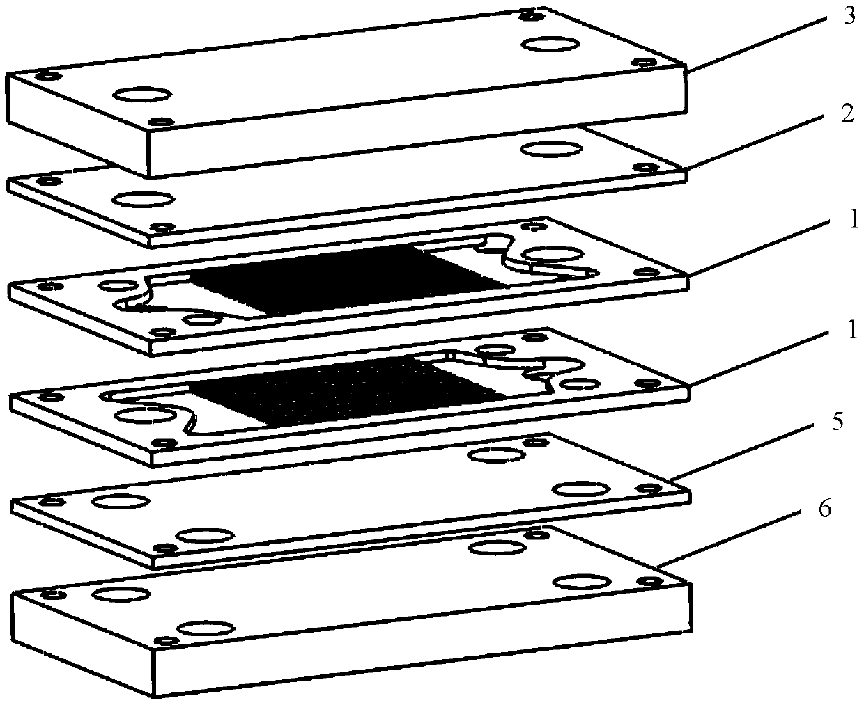 Fabrication method of microchannel heat exchange plate with multi-scale surface structure features