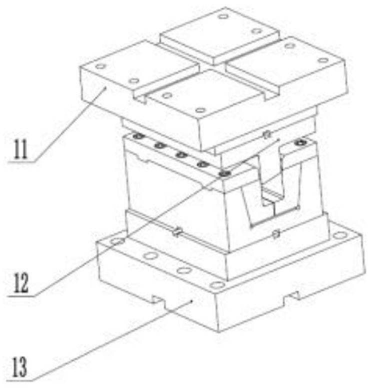 A filling hydraulic forming device for special-shaped pipe fittings with variable cross-section