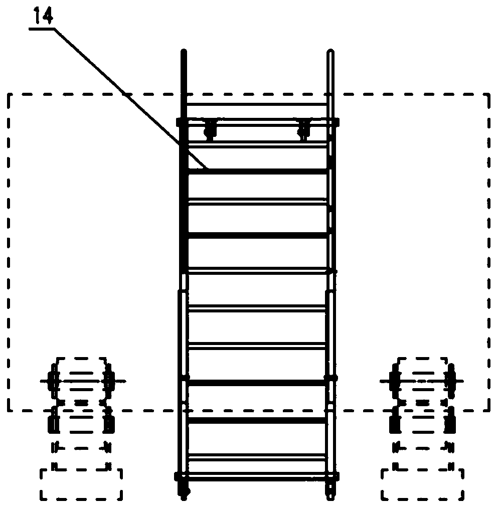 Liftable mobile ladder stand and working method thereof