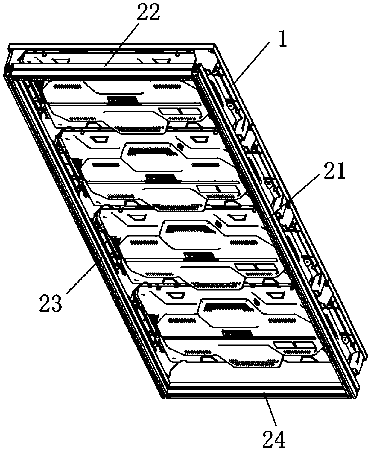 LED screen installing structure and LED screen