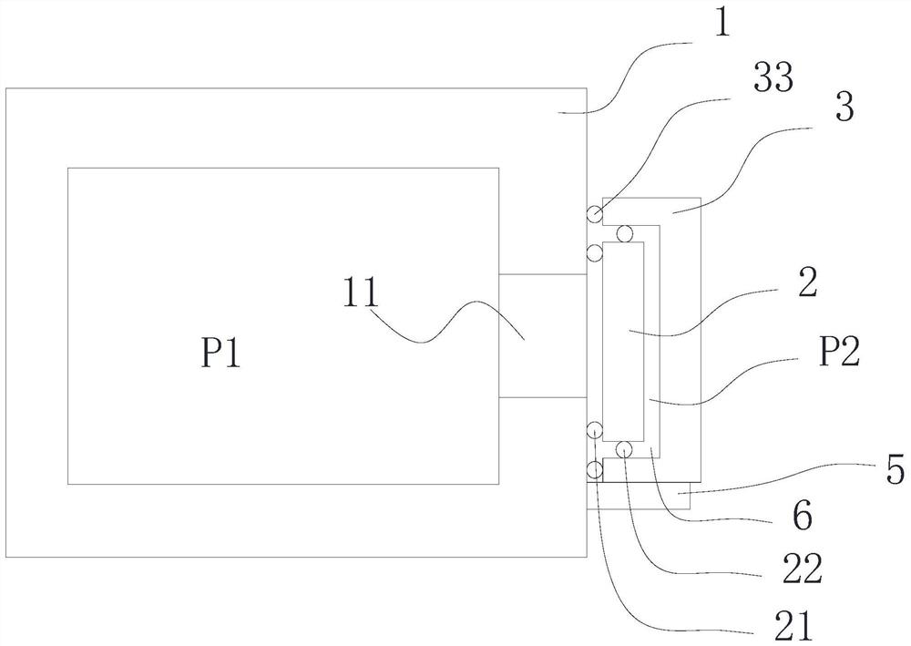 Sealing box door assembly and sealing box comprising same