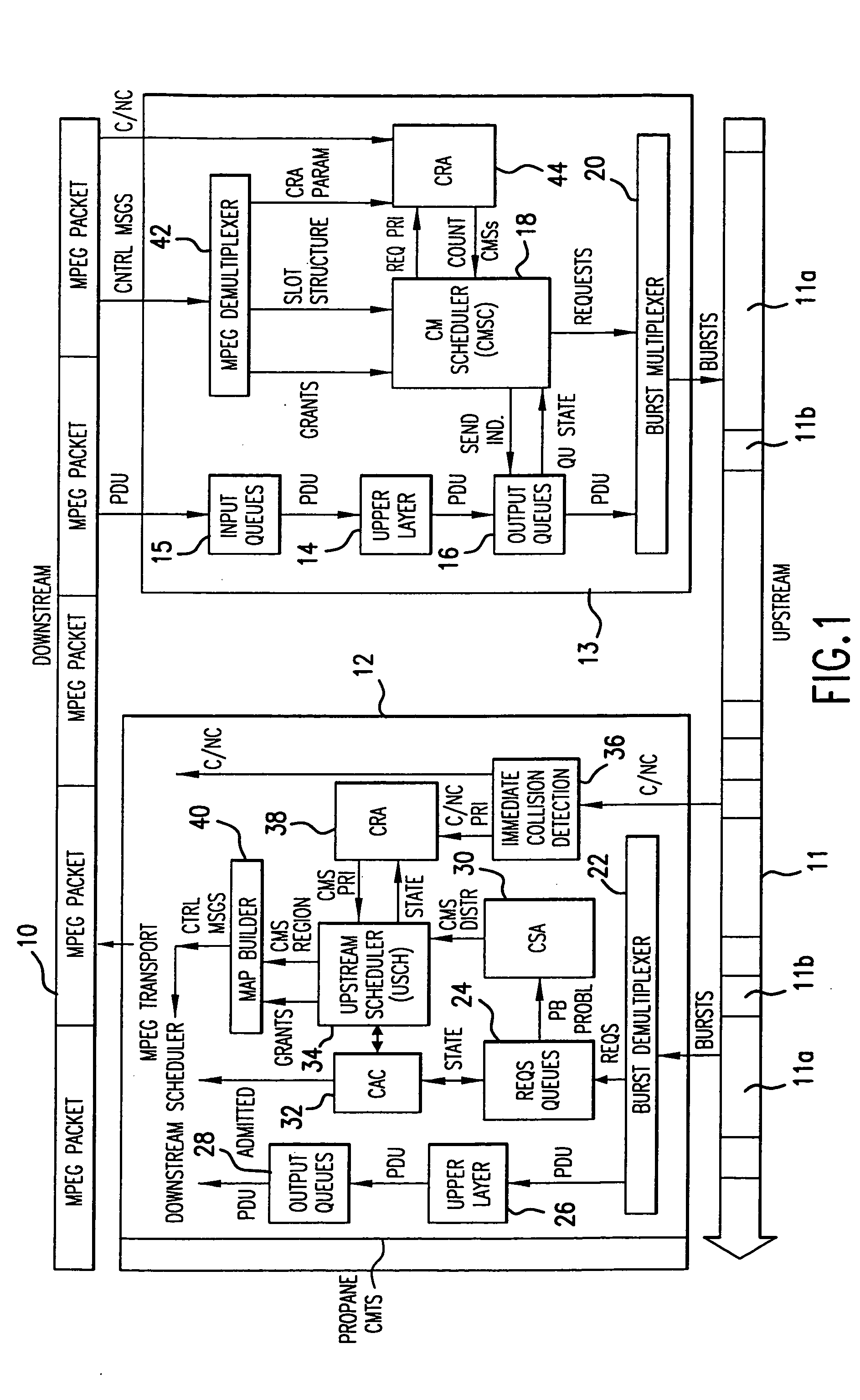 Voice architecture for transmission over a shared, contention based medium