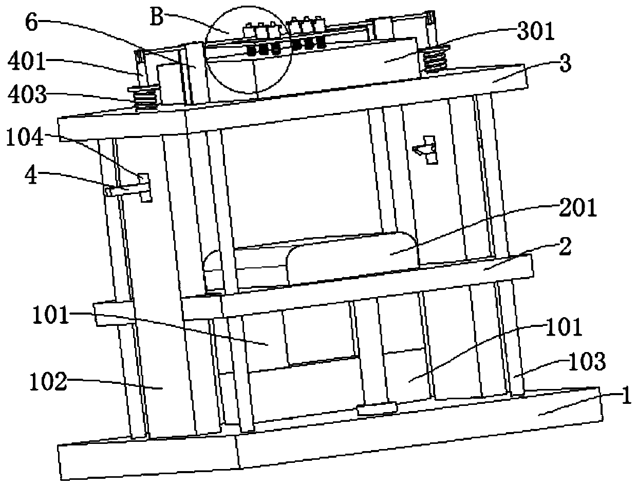 Automobile component punching forming die