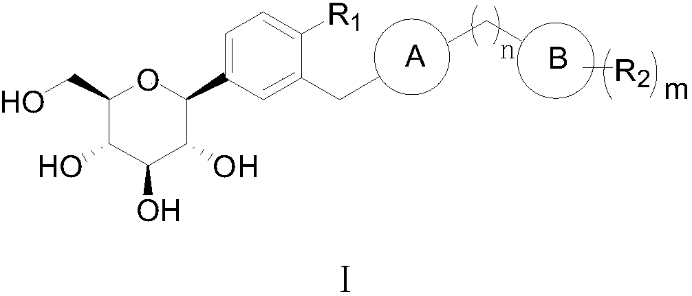 C-triaryl glucoside compound, preparation method and application of C-triaryl glucoside compound