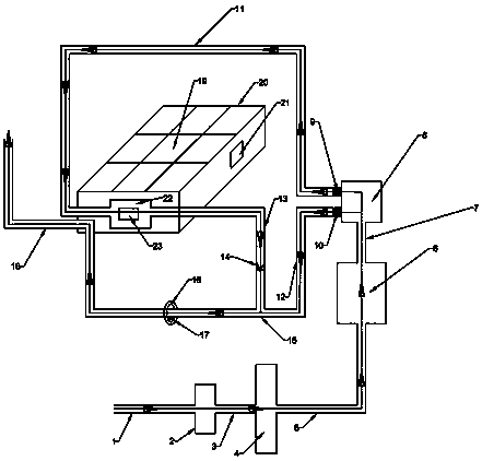 Press-type exhaust-heated armrest device