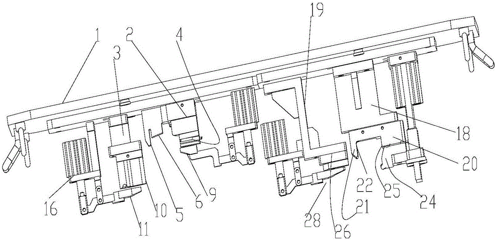 Device for assembling automobile hook assembly