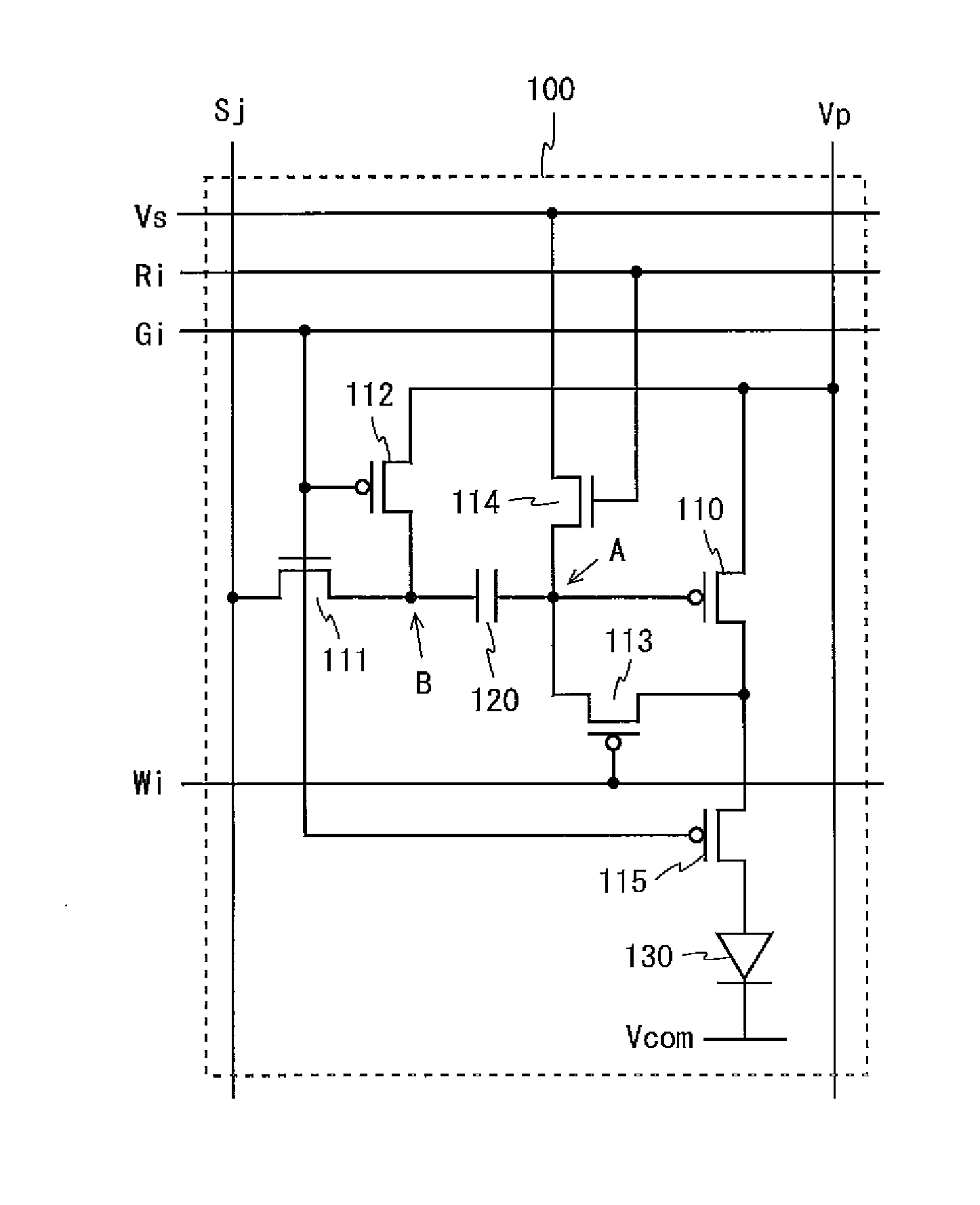 Electric current driving type display device
