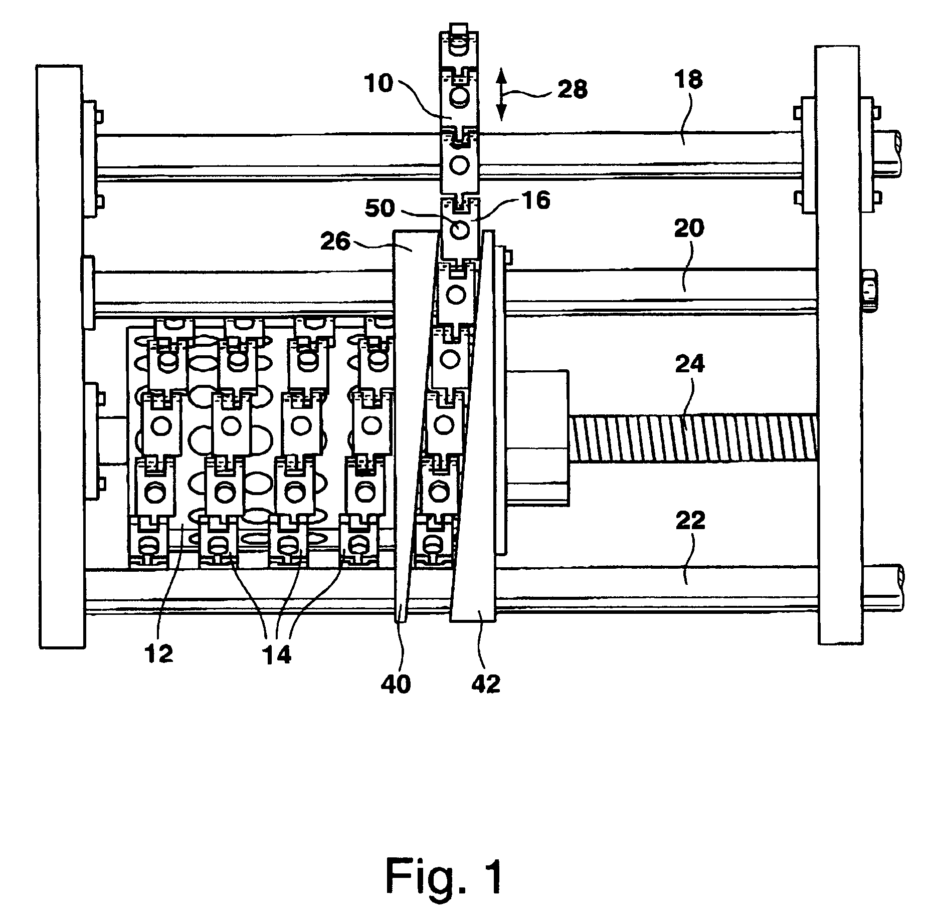 Method and device for storing a traction chain
