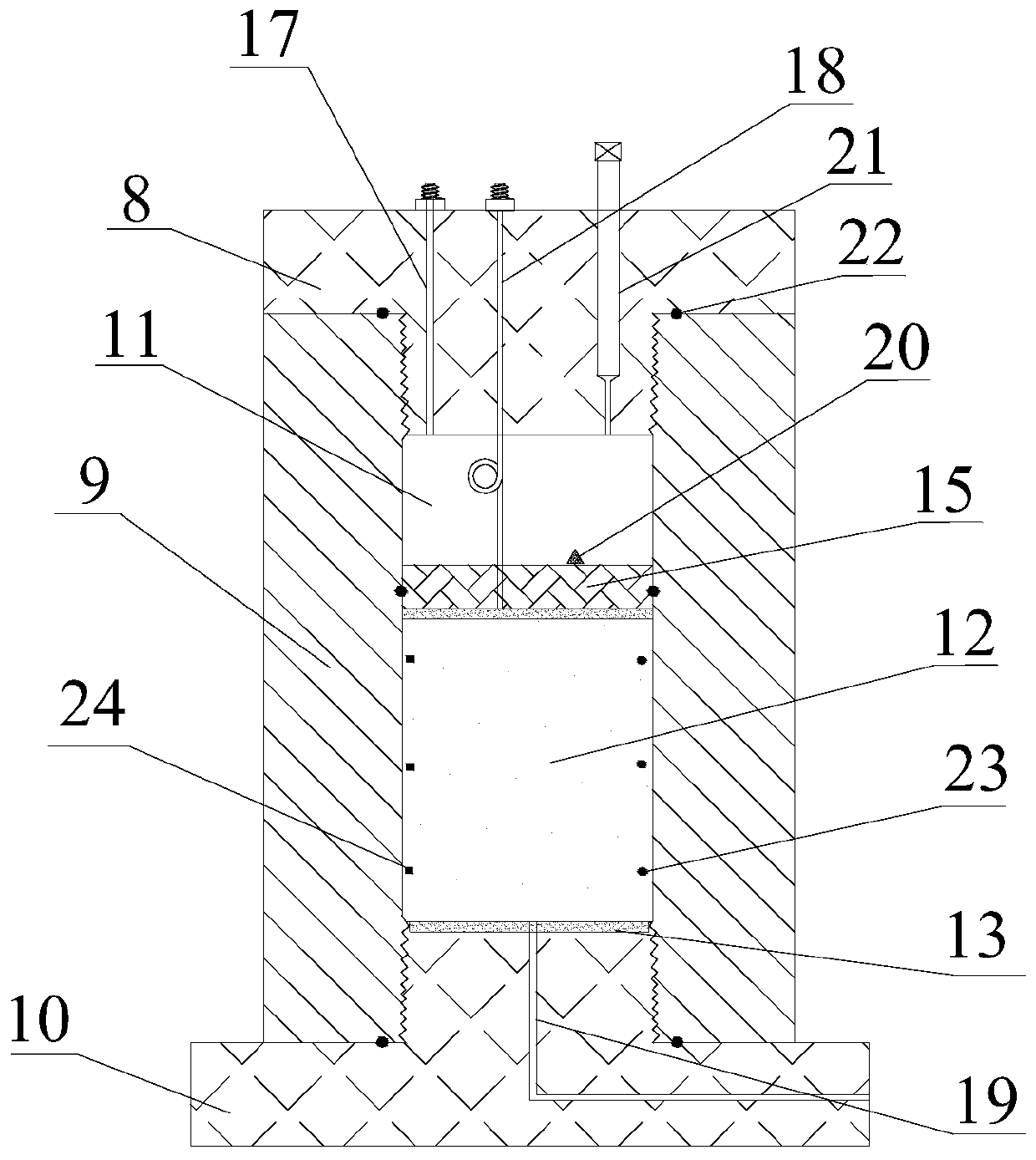 Pressure-loaded one-dimensional consolidation and permeability joint test device