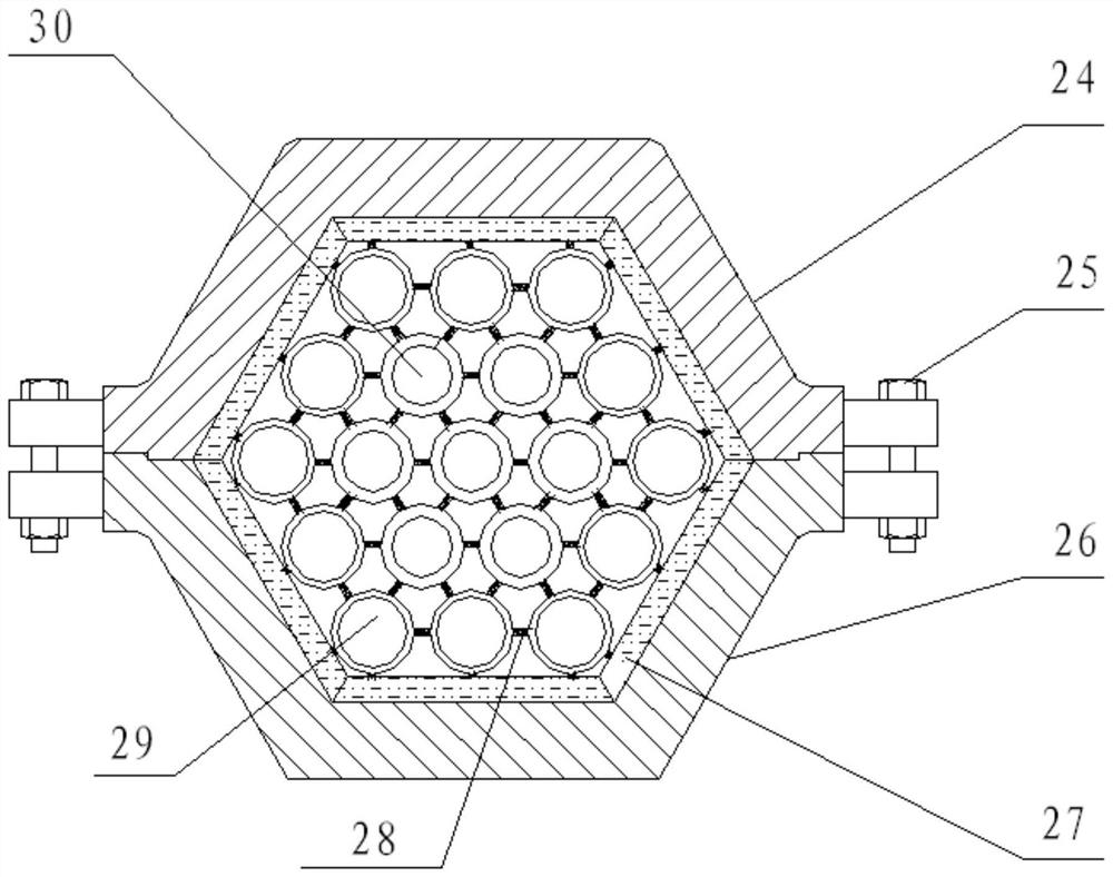 Closely-arranged rod bundle fuel assembly thermal hydraulic experiment device