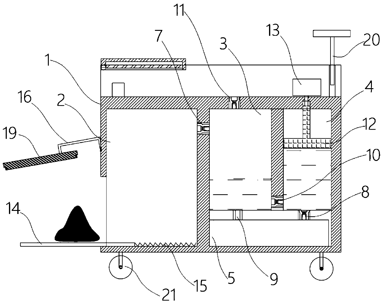 Coal yard coal dump density measuring device