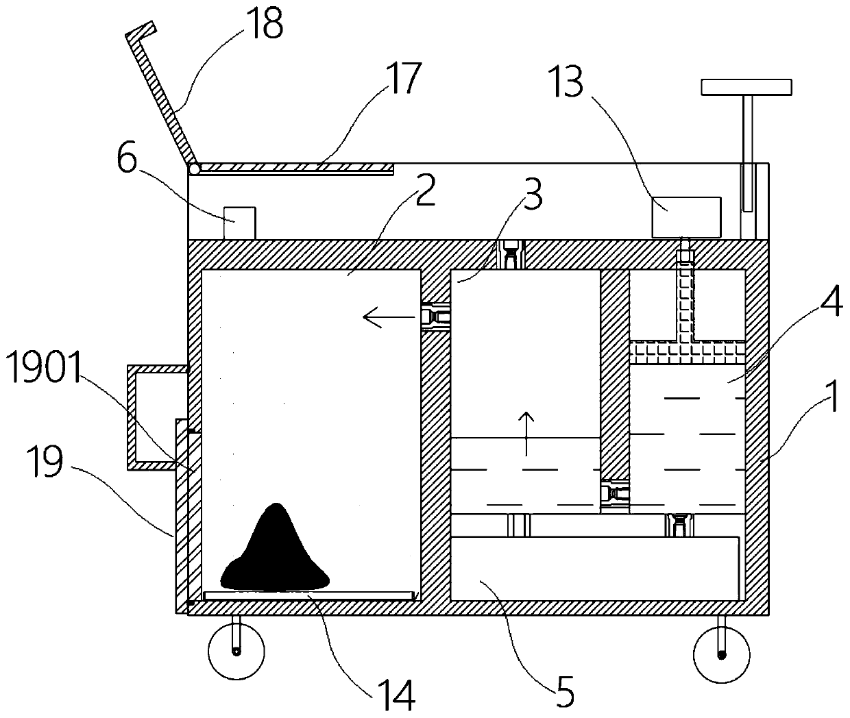 Coal yard coal dump density measuring device