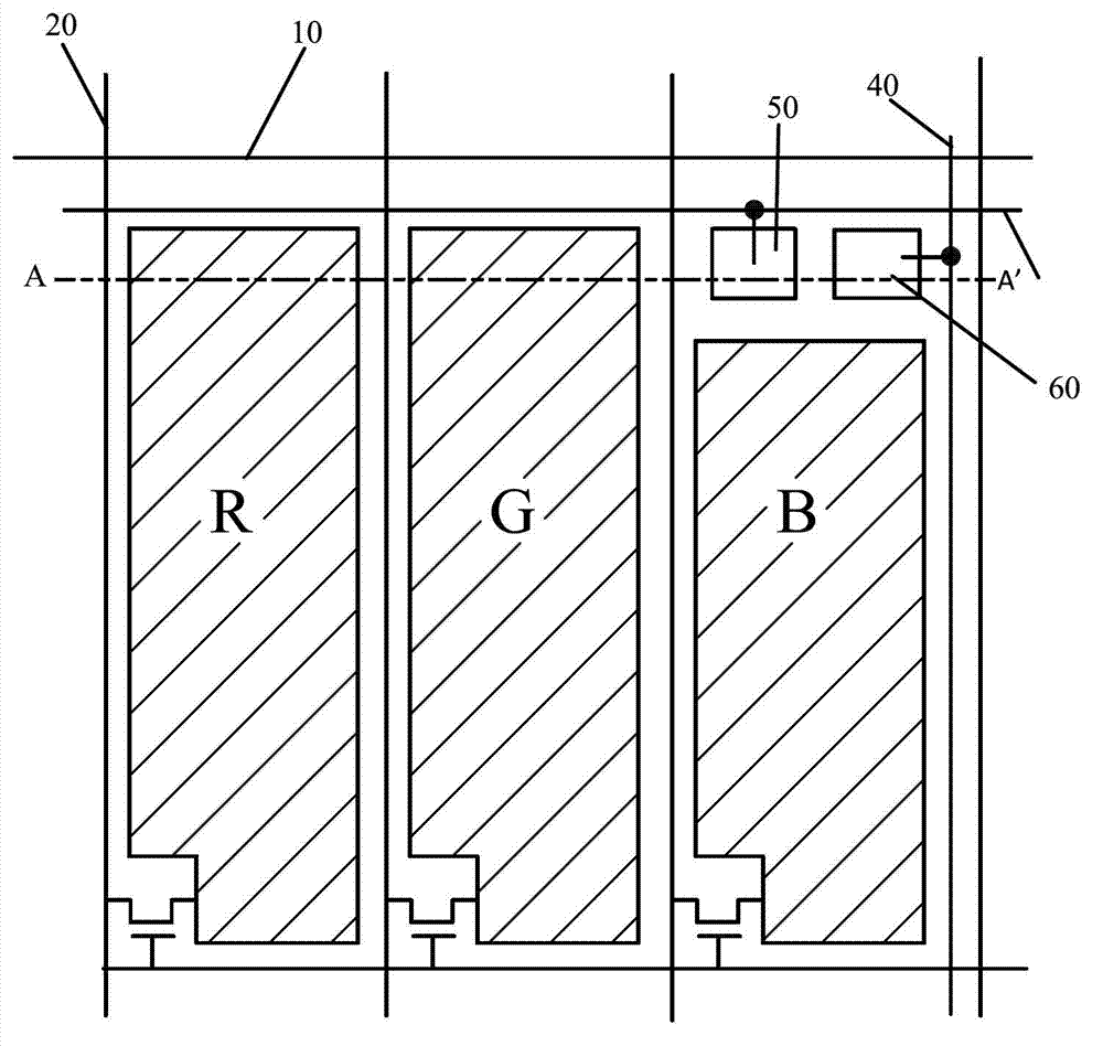Liquid crystal display device with built-in touch device