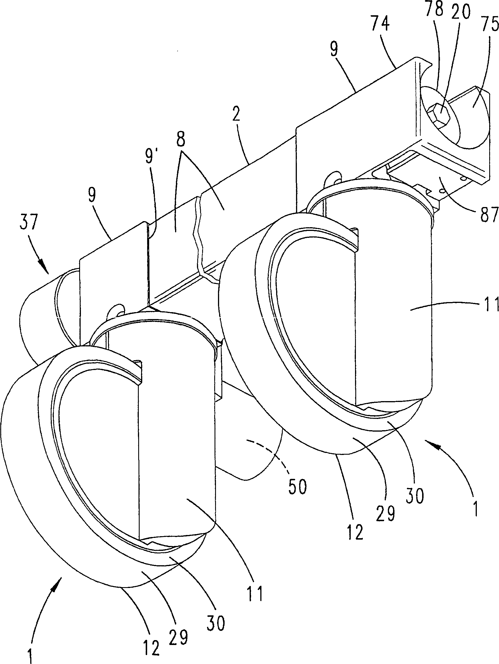 Castor type roller controlled by motor