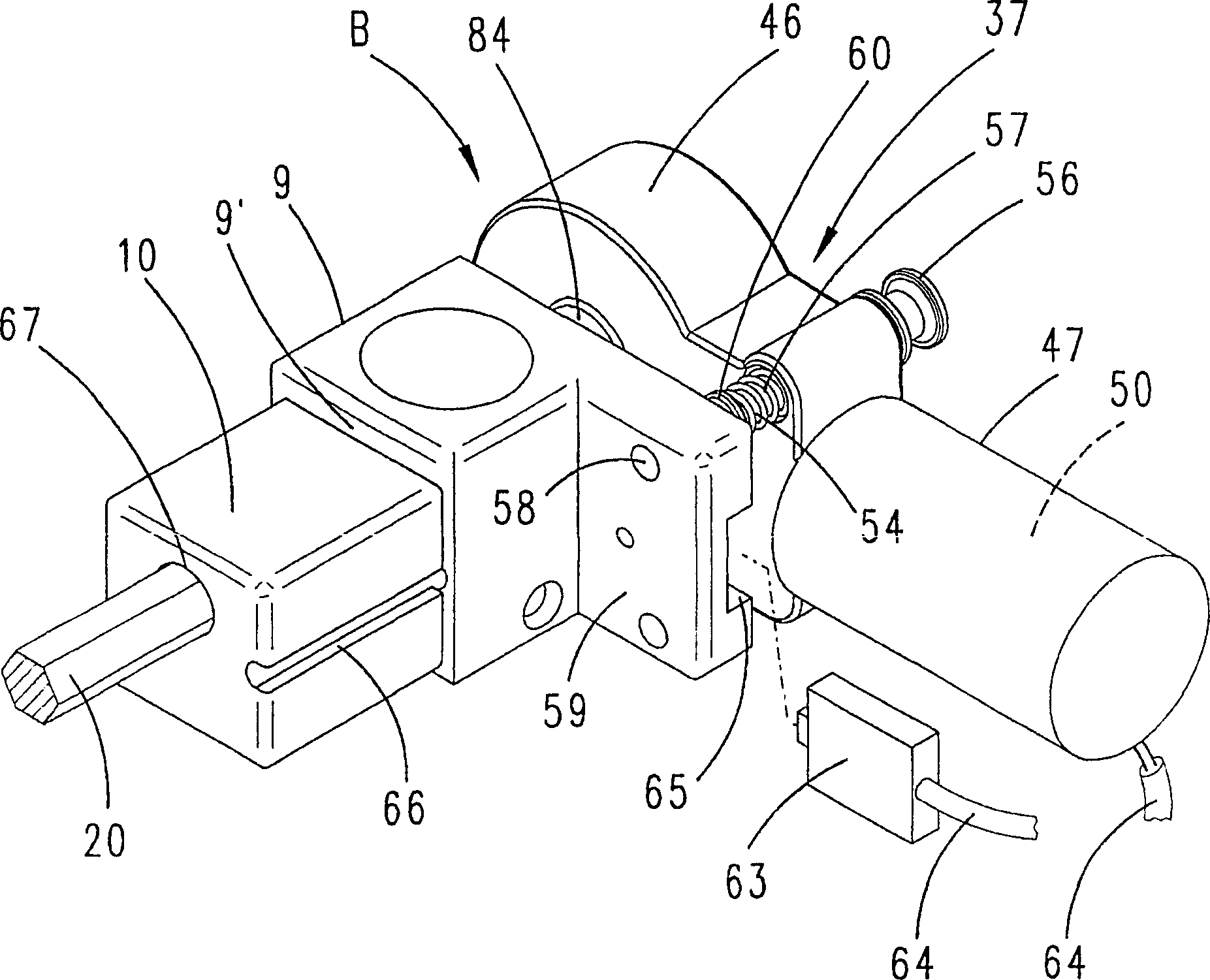 Castor type roller controlled by motor