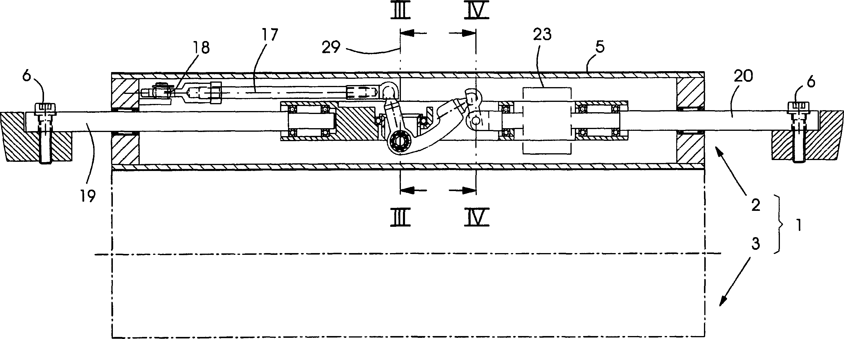 Oscillating mechanism for a distributor roll of a press
