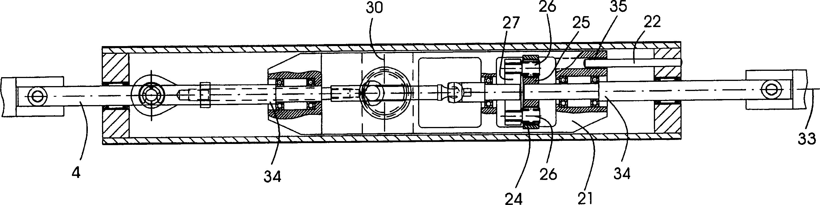 Oscillating mechanism for a distributor roll of a press