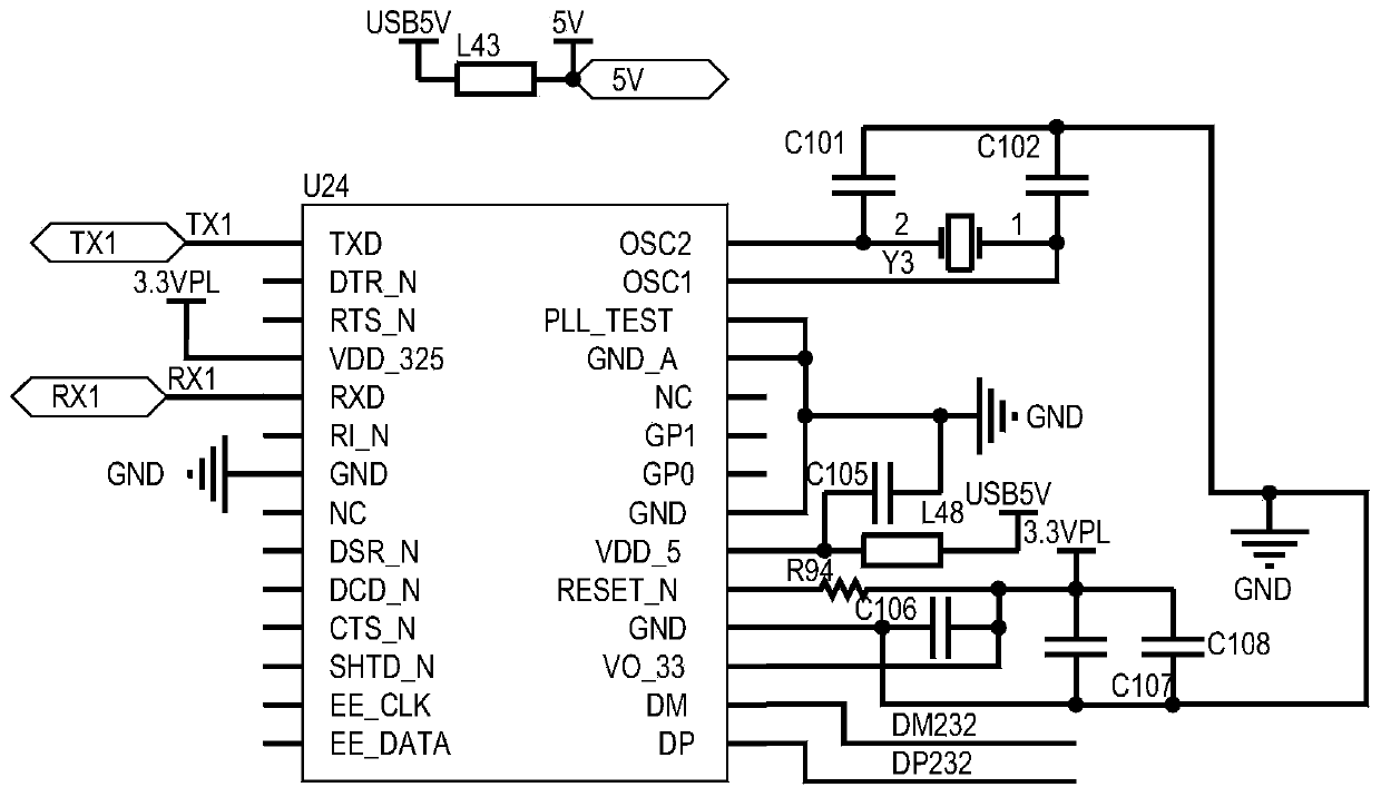 The usb circuit of the rehabilitation system and the rehabilitation system