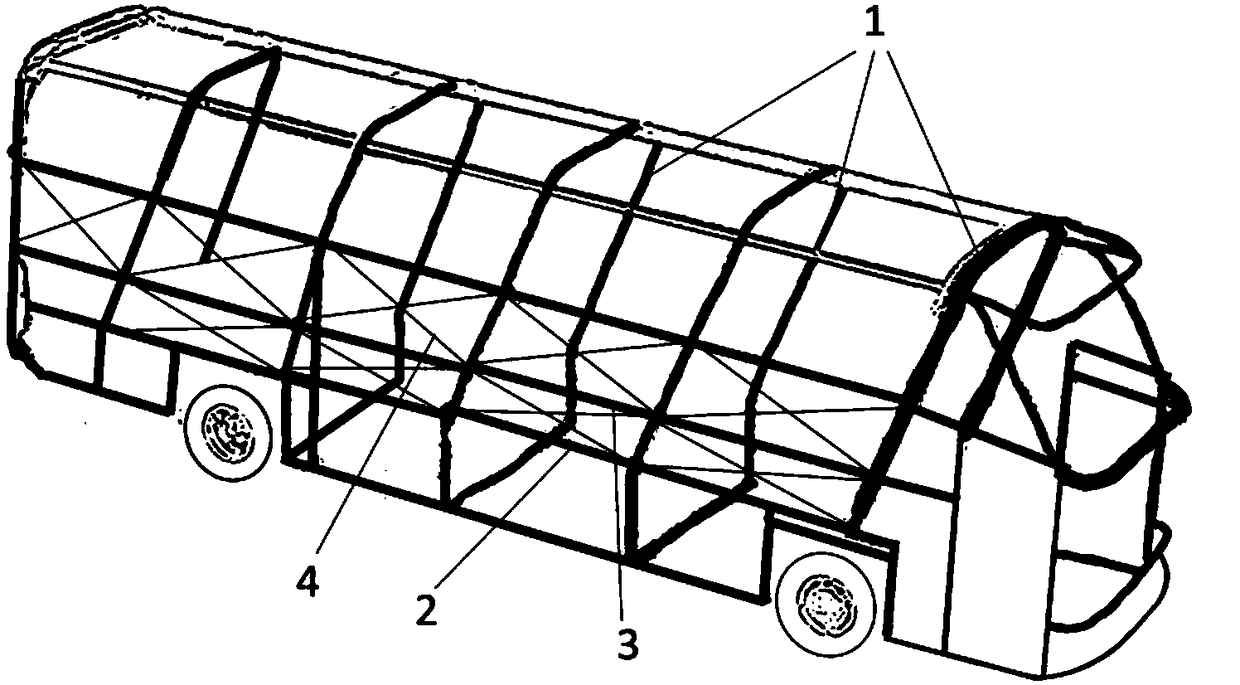 Novel passenger car collision energy absorption safe frame structure