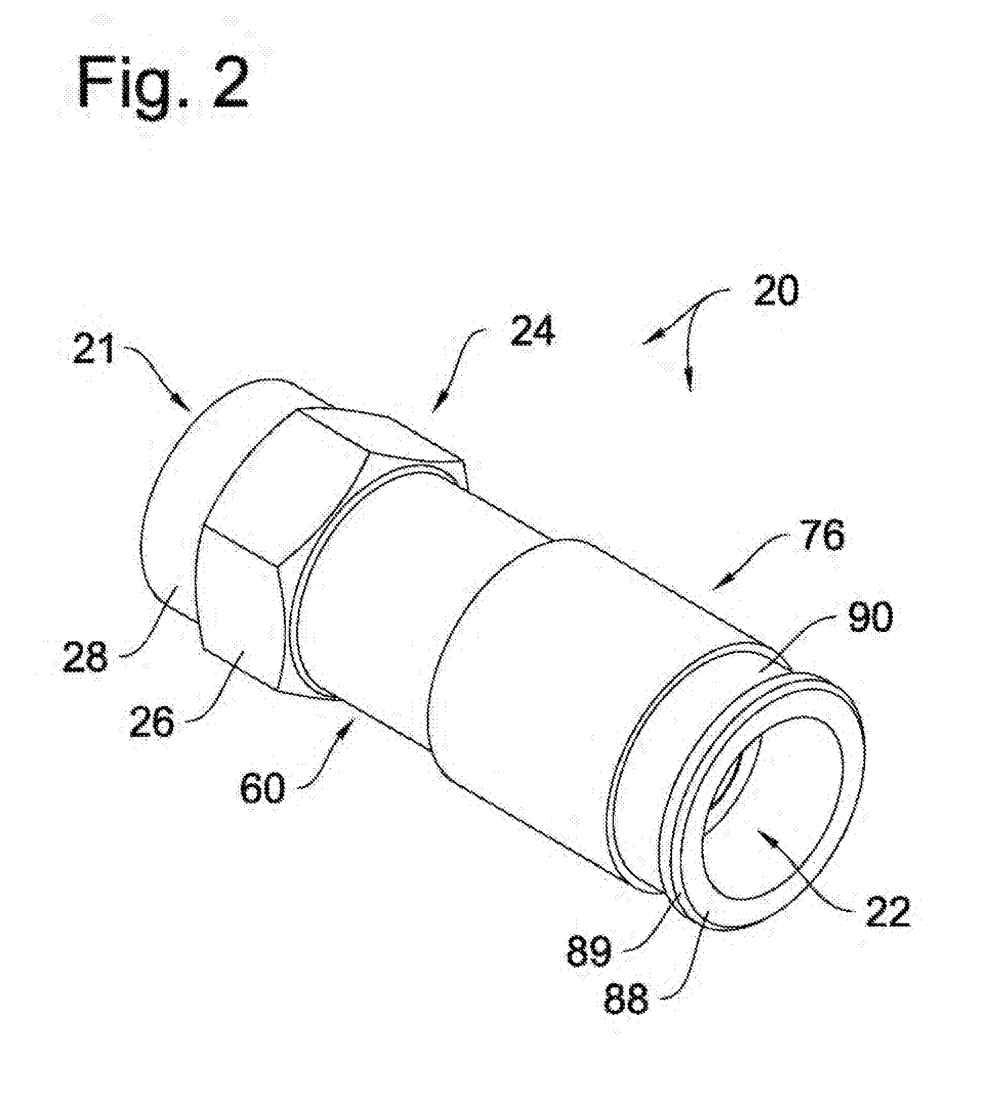 Coaxial connector with grommet biasing for enhanced continuity