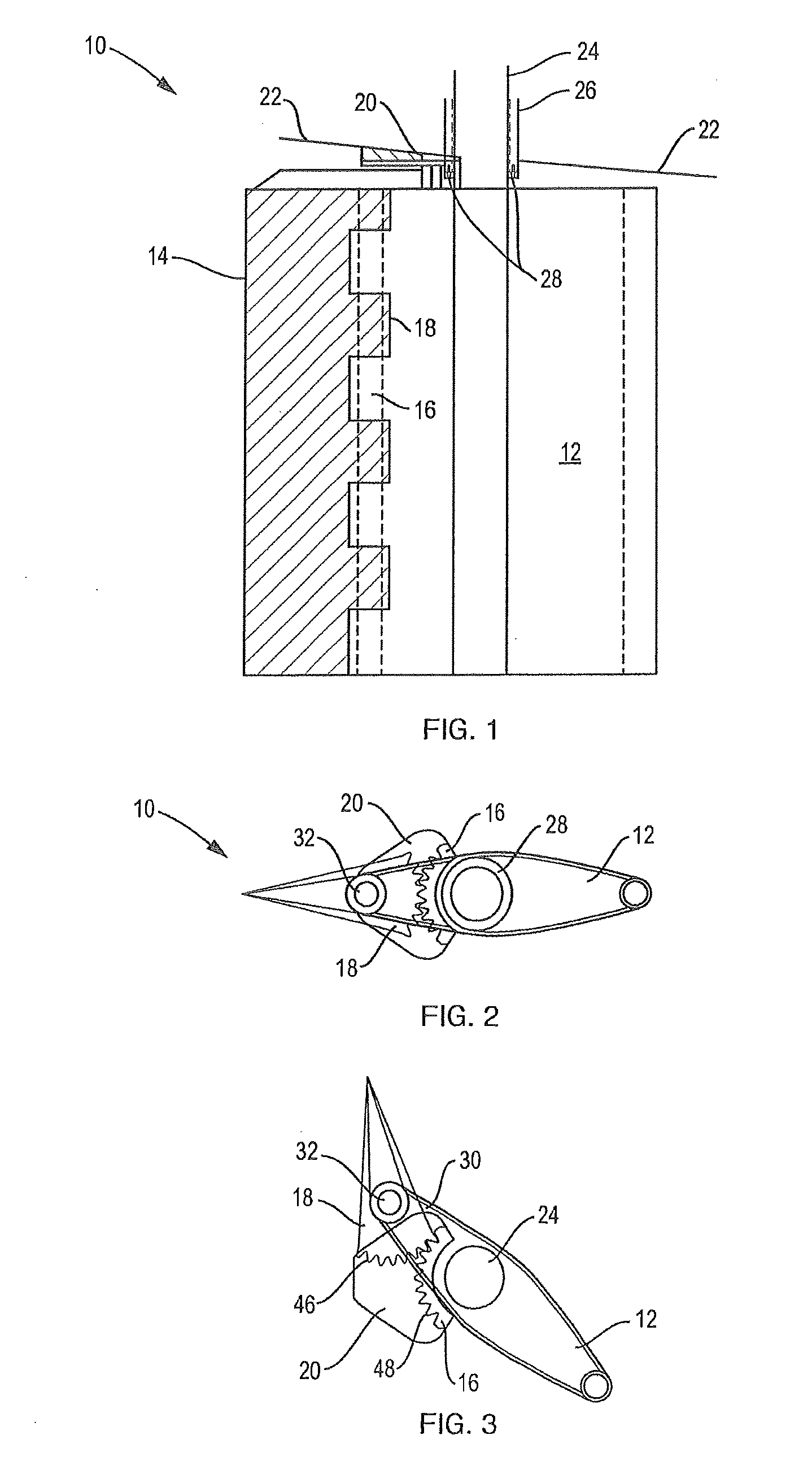 Spring-loaded geared flap structure