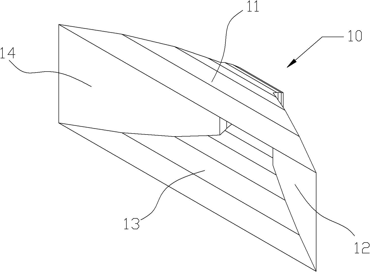 Rectangular (Light Emitting Diode) reflector and LED light fitting