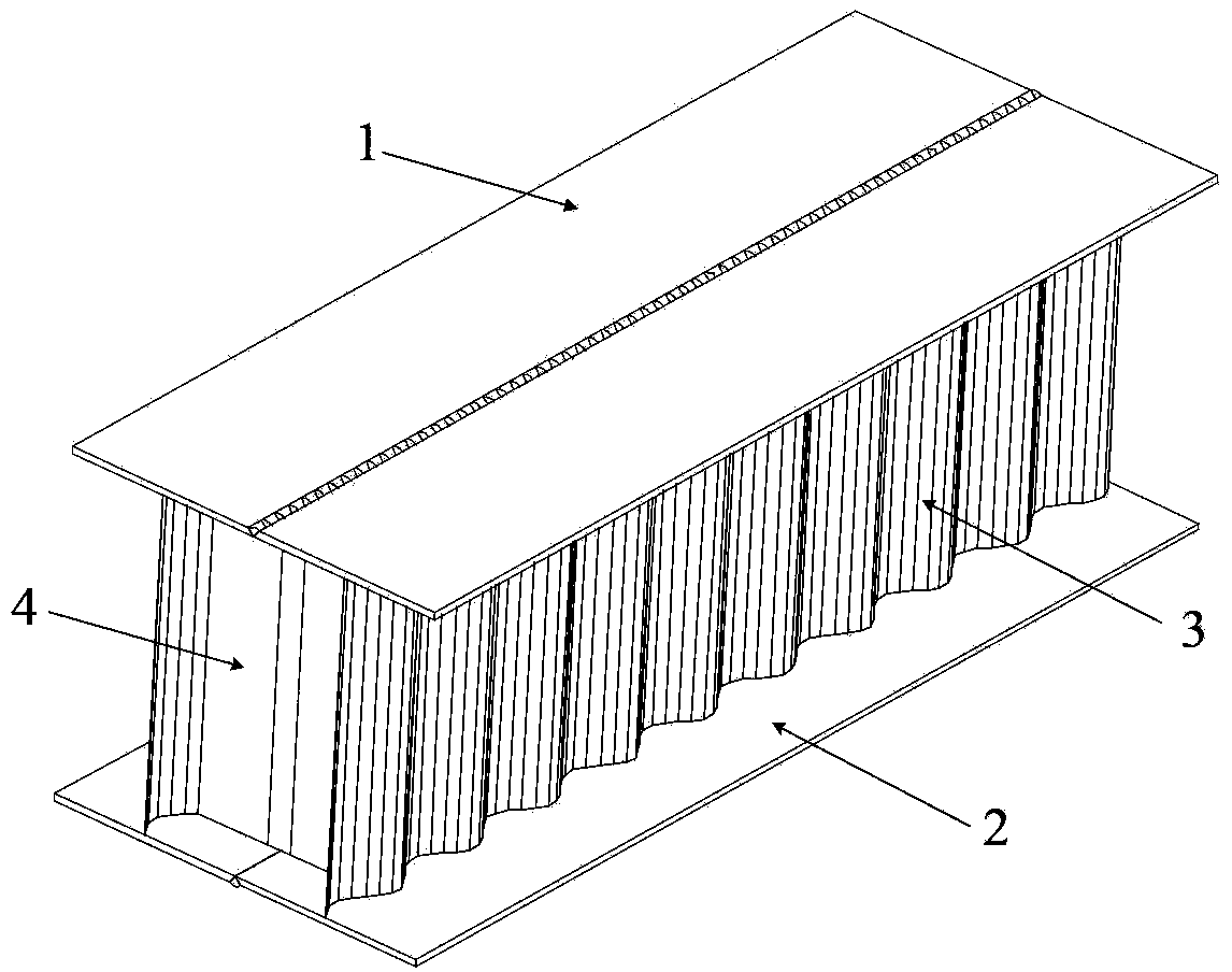 Method for manufacturing and welding wave web box type section beam and diaphragms