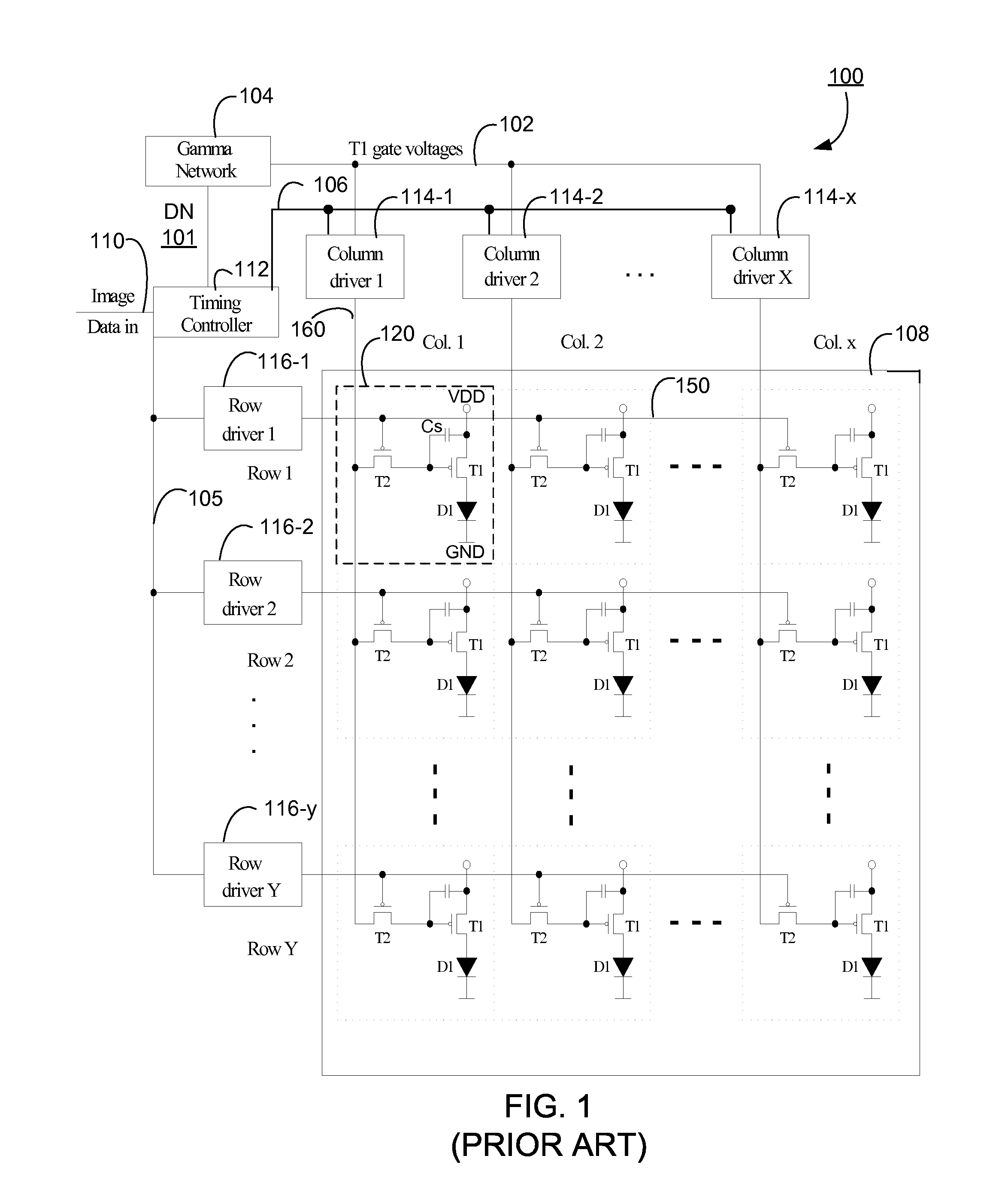 Emission control in aged active matrix OLED display using voltage ratio or current ratio