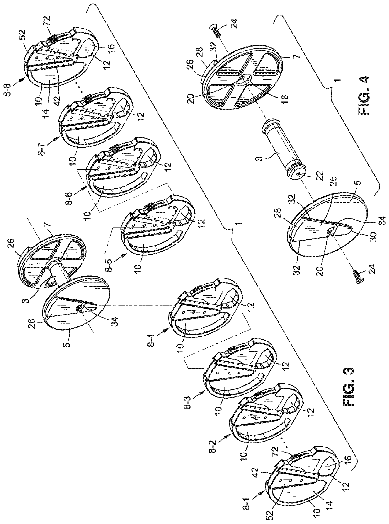 Dumbbell weight training device having selectively connected weight plates
